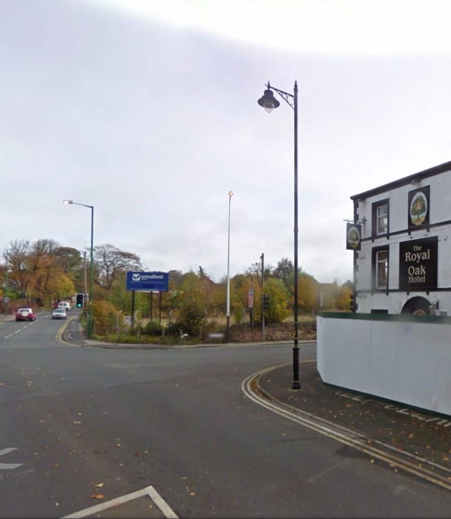 Land at the corner of Breck Road and Station Road, Poulton. Image from Google maps