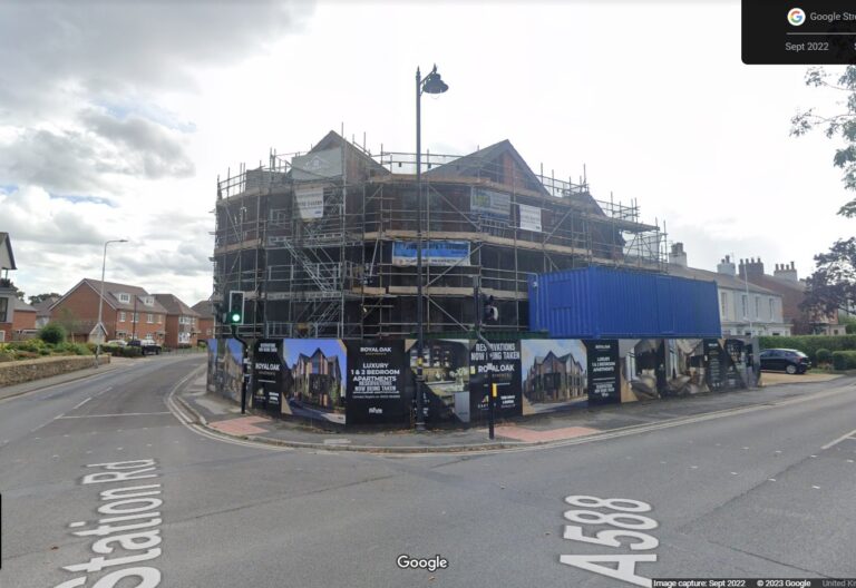 Royal Oak apartments at Breck Road, Poulton. Google Street View